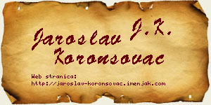 Jaroslav Koronsovac vizit kartica